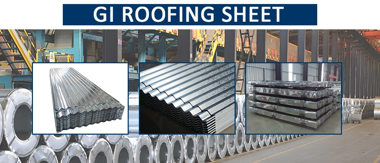 Steel Material Dx51d, Dx52D, Dx53D Zinc Coated Corrugated Galvanized Steel Roofing Sheet