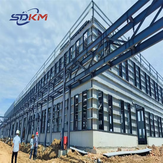 Профессиональный дизайн, цех сборных стальных конструкций, промышленный ангар